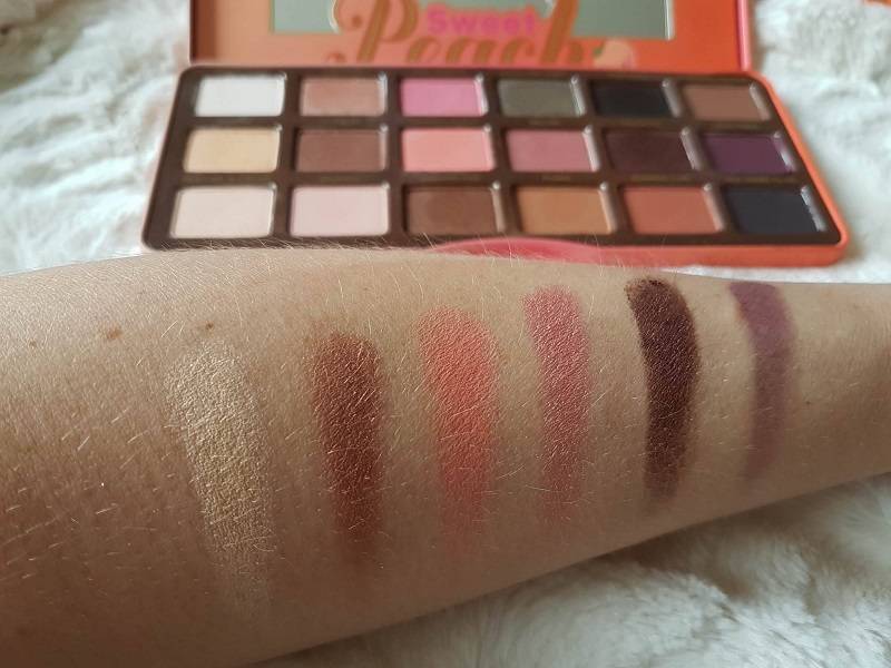 Swatchs palette Sweet Peach Too Faced