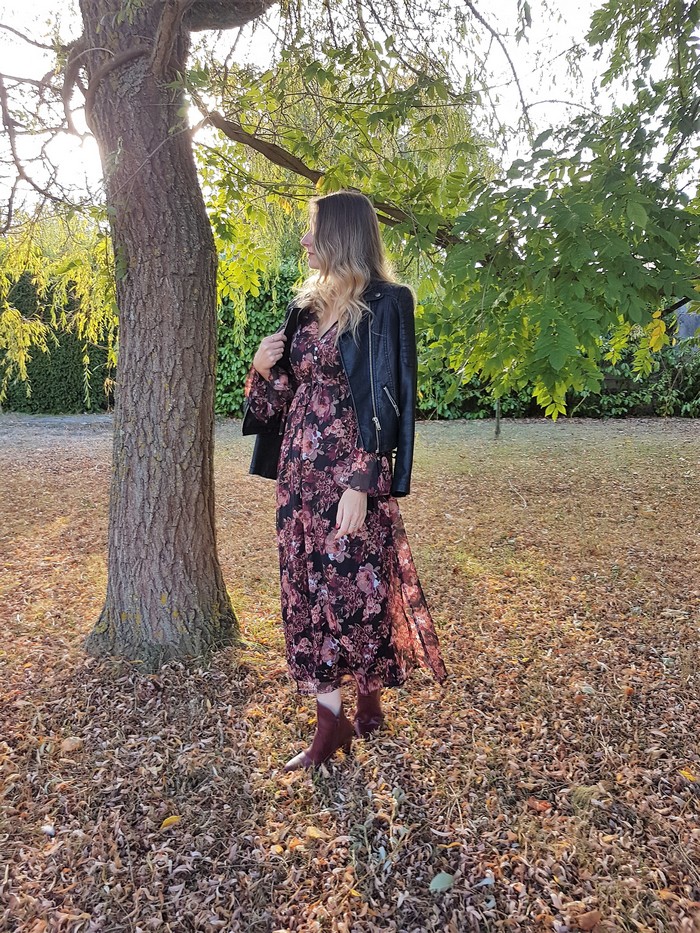 comment porter sa robe longue bohème en automne