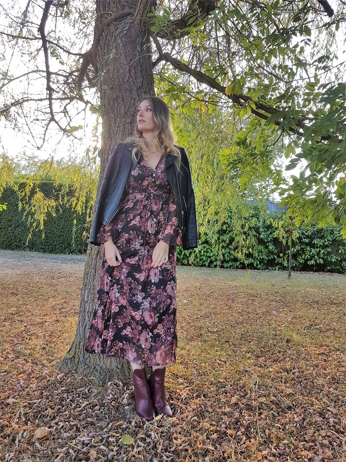 comment porter sa robe longue bohème en automne