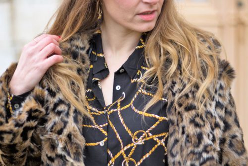 manteau leopard camaieu
