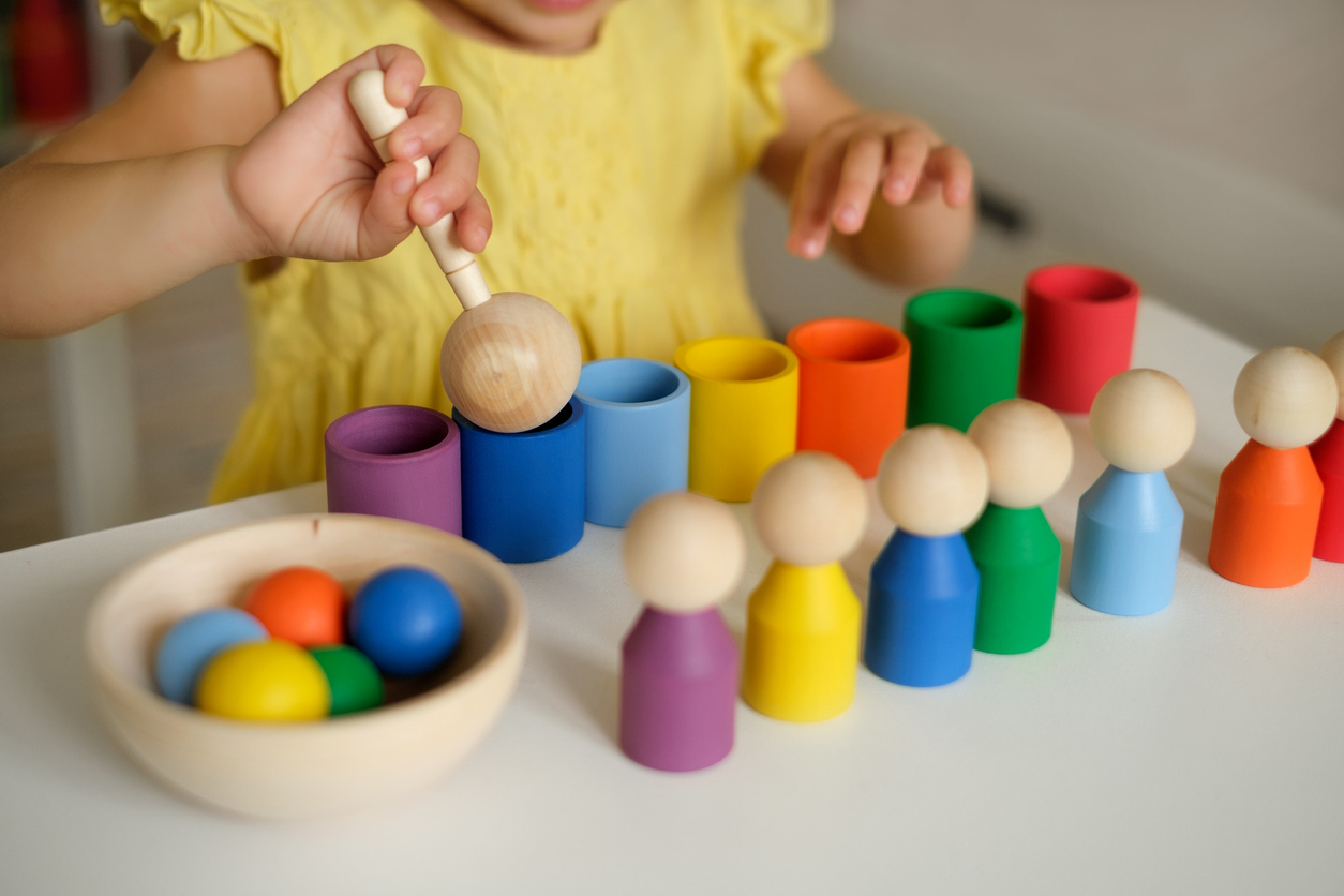 jeu Montessori bois cadeau bébé